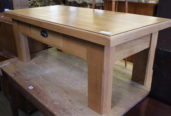 Light oak coffee table with drawer
